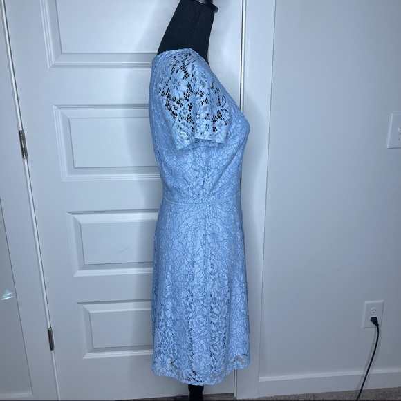 Charles Henry Reglan Sleeve Lace Dress Periwinkle Blue Women's Size Medium - Picture 3 of 8